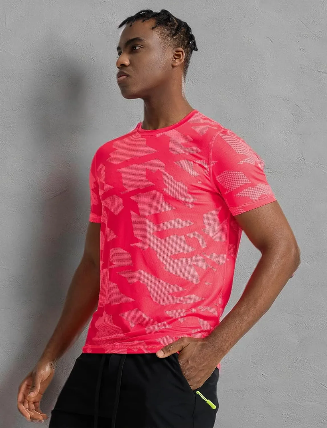 Zengjo Mens Athletic Shirts Short Sleeve Quick Dry Running Workout T-Shirt Moisture Wicking Performance Tee