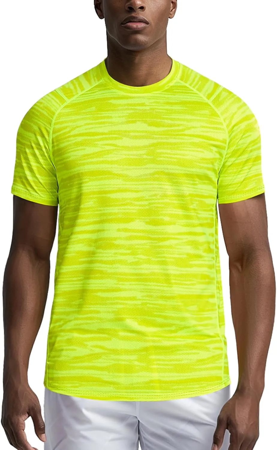 Zengjo Men's Workout Shirts Short Sleeve,Quick Dry Athletic Running Performance Crewneck T-Shirt Moisture Wicking