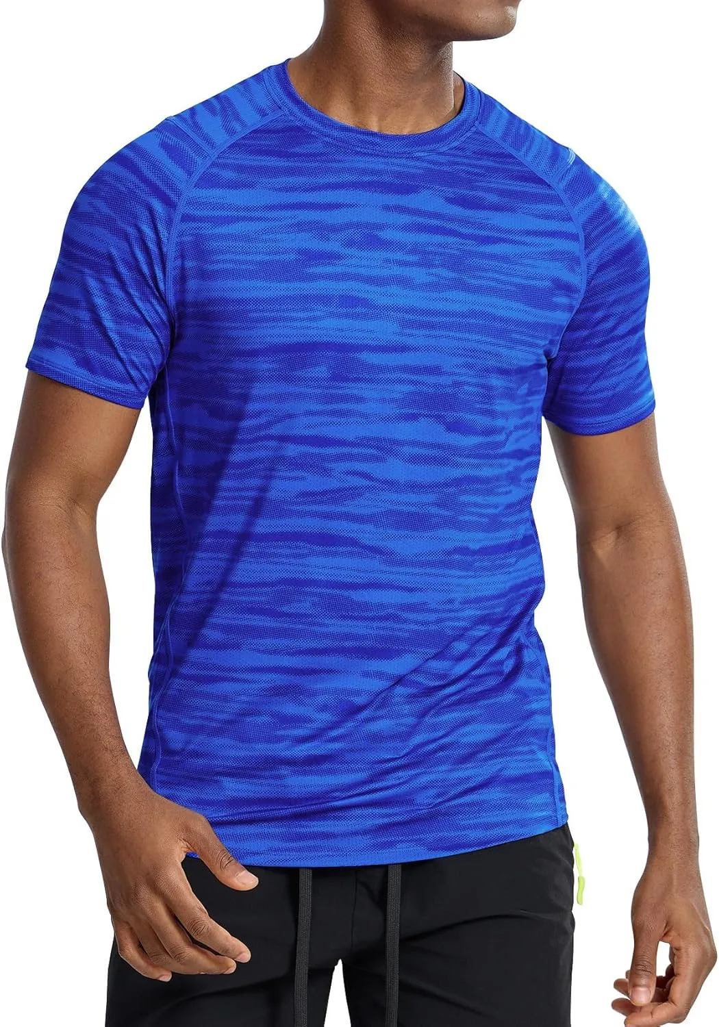 Zengjo Men's Workout Shirts Short Sleeve,Quick Dry Athletic Running Performance Crewneck T-Shirt Moisture Wicking