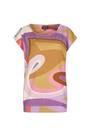 Zilch Capsleeve Top in Sixties Lavender