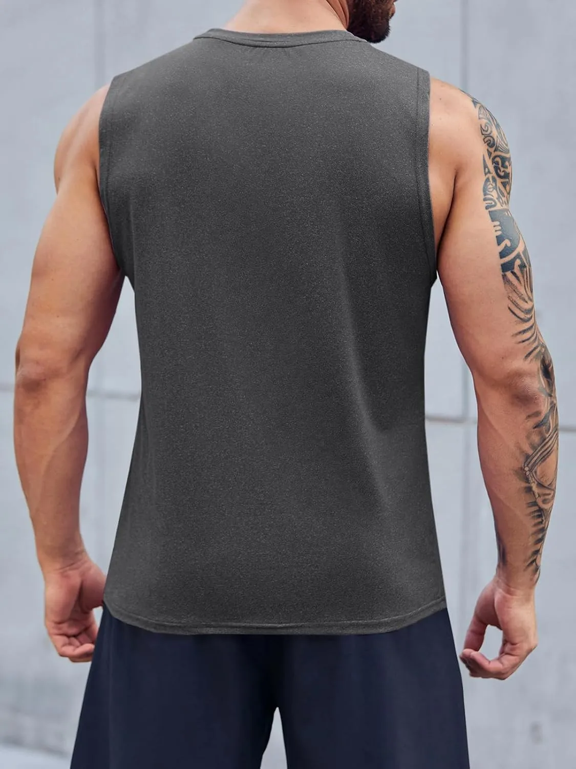ZIWOCH Men's Sleeveless Tank Tops Crewneck Solid Loose Fit Shirt