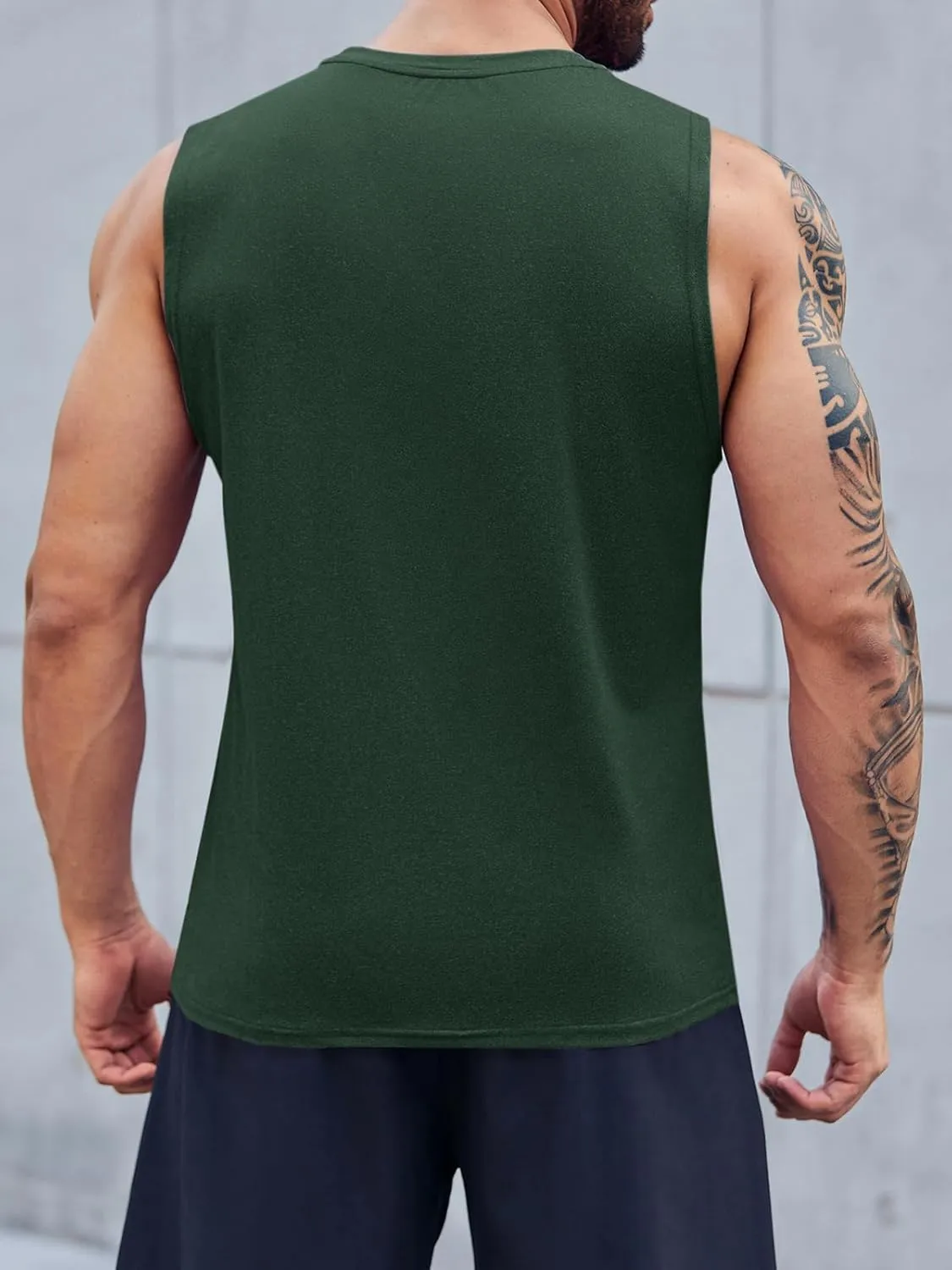 ZIWOCH Men's Sleeveless Tank Tops Crewneck Solid Loose Fit Shirt