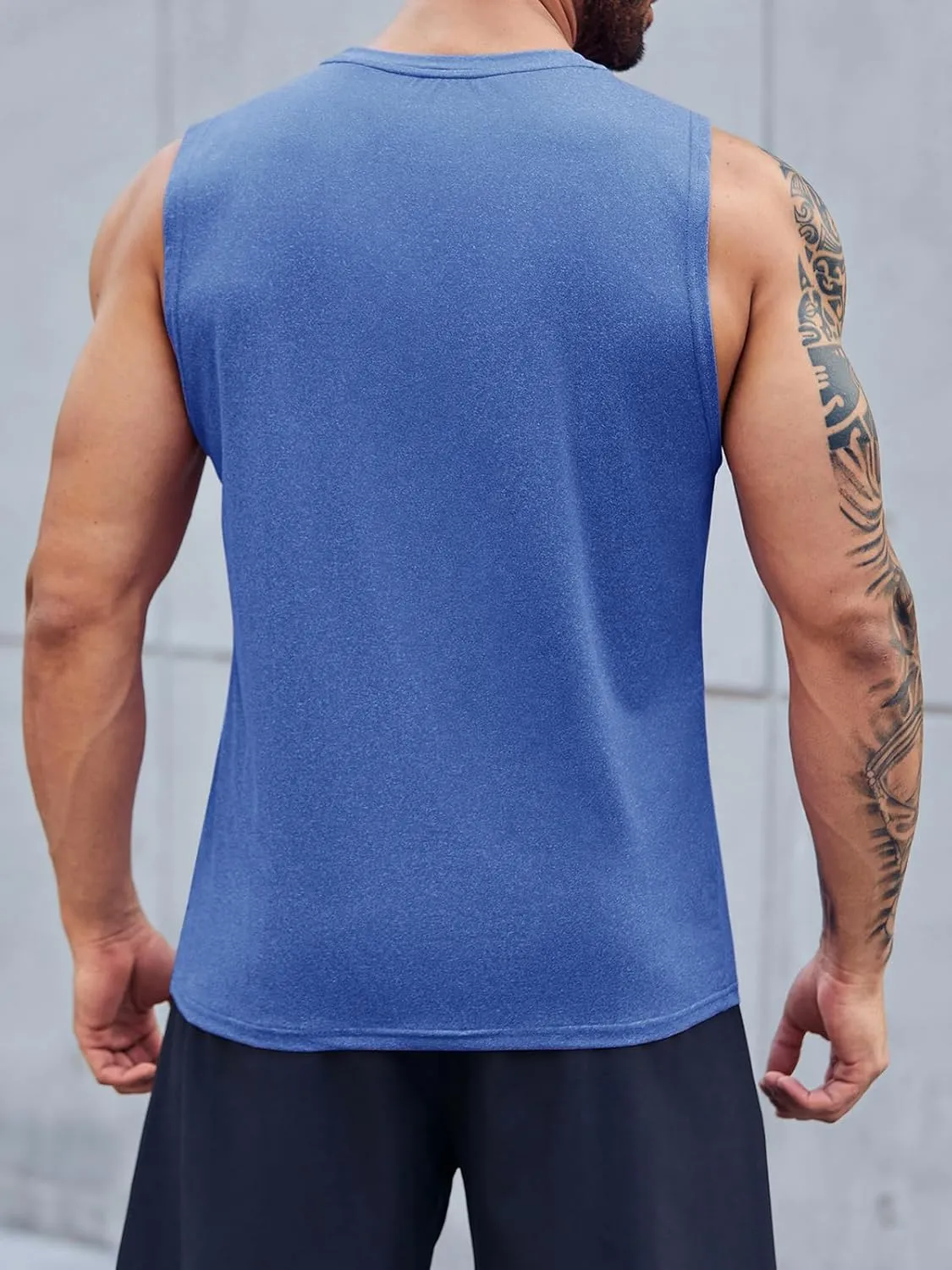 ZIWOCH Men's Sleeveless Tank Tops Crewneck Solid Loose Fit Shirt